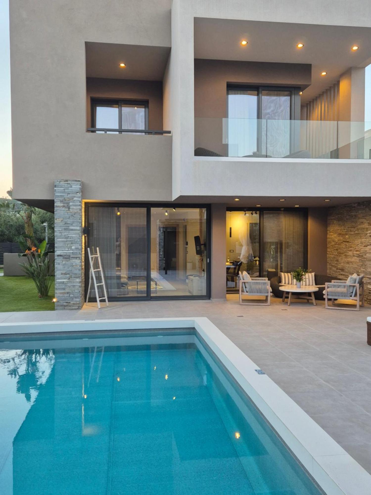 Aguacate Glafki With Heated Private Swimming Pool Villa Tsilivi  Luaran gambar